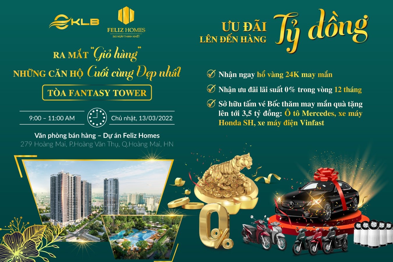 Ra mắt “Giỏ hàng” cuối cùng của những tầng đẹp nhất tòa Fantasy Tower dự án Feliz Homes