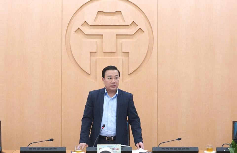 Phó Chủ tịch UBND TP Hà NộiChử Xuân Dũng phát biểu kết luận phiên họp