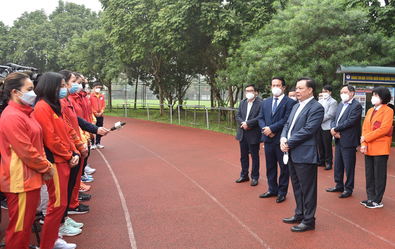 Bí thư Thành ủy Hà Nội Đinh Tiến Dũng kiểm tra công tác chuẩn bị tổ chức SEA Games 31