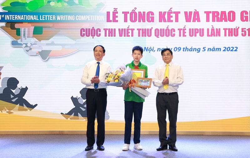 Học sinh trường THCS Nguyễn Tri Phương (Ba Đình Hà Nội) giành giải nhất cuộc thi Viết thư quốc tế UPU