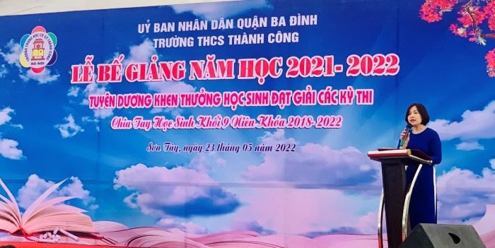 Lễ bế giảng năm học 2021 - 2022 đầy ý nghĩa của trường THCS Thành Công