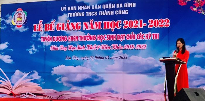 Lễ bế giảng năm học 2021 - 2022 đầy ý nghĩa của trường THCS Thành Công