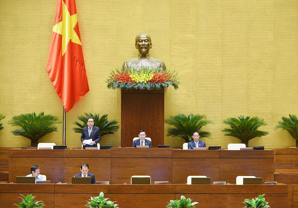 Phó Chủ tịch Thường trực Quốc hội Trần Thanh Mẫn điều hành phiên thảo luận
