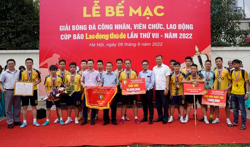 Bế mạc Giải bóng đá CNVCLĐ Cúp báo Lao động Thủ đô năm 2022