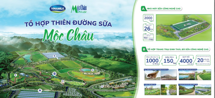 Mộc Châu Milk và Vinamilk chính thức ra mắt và khởi công dự án tổ hợp thiên đường sữa Mộc Châu