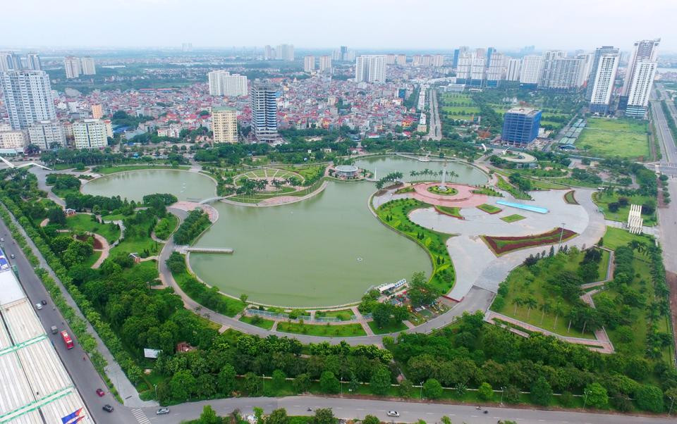 Công viên Hòa Bình, Hà Nội. Ảnh: Phạm Hùng