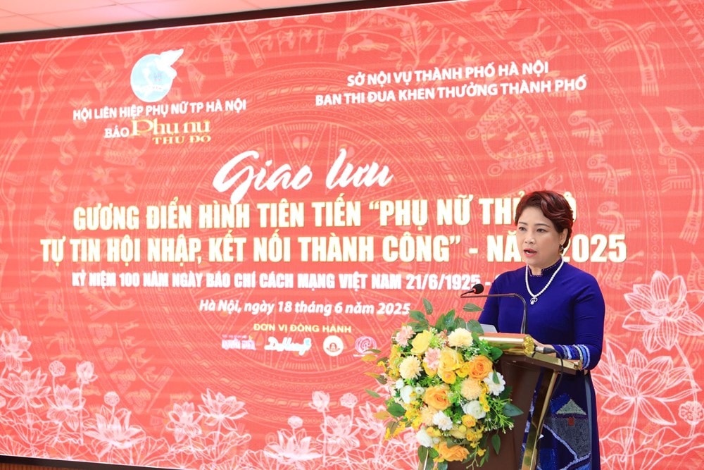 Trực tiếp Giao lưu gương điển hình tiên tiến “Phụ nữ Thủ đô Tự tin - Hội nhập - Kết nối thành công” năm 2025 - ảnh 11
