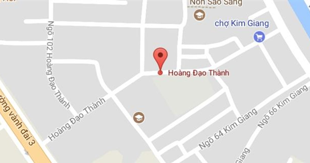 Toàn cảnh Phố Hoàng Đạo Thành, quận Thanh Xuân, Hà Nội nhìn từ trên cao