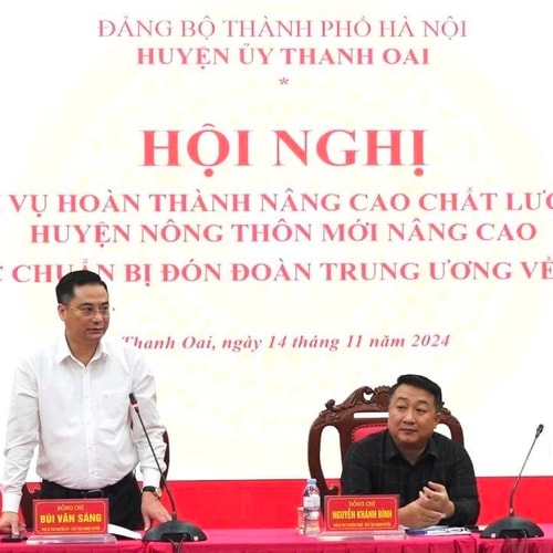 Huyện Thanh Oai: Triển khai công tác chuẩn bị đón đoàn Trung ương về kiểm tra, khảo sát các tiêu chí NTM nâng cao