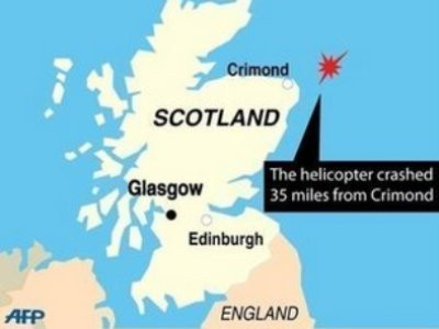 Trực thăng rơi ngoà i biển Bắc Scotland , ít nhất 8 người thiệt mạng