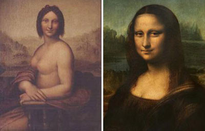 Xôn xao vử bức họa "Mona Lisa khửa thân"