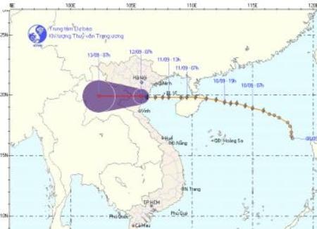 Bão số 7 suy yếu thà nh áp thấp