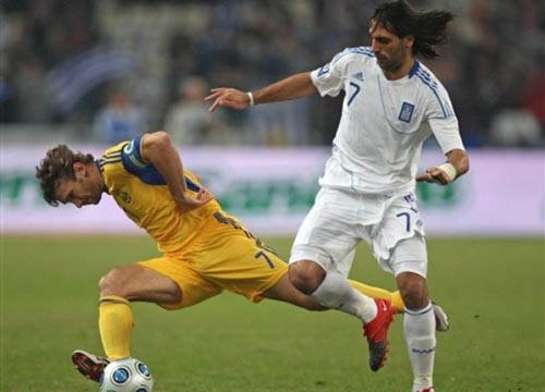 Lượt đi vòng play-off World Cup 2010: Hy Lạp & Ukraine chưa phân thắng bại