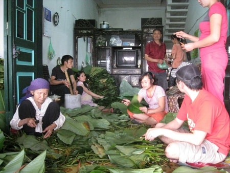 Là ng Tranh Khúc và o mùa là m bánh chưng Tết