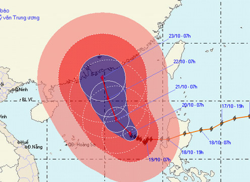 Siêu bão Megi hướng và o Hong Kong
