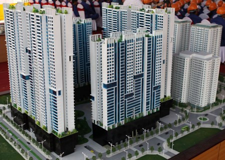 Hà  Nội: Khởi công nhà  cao tầng A10, A14 Khu đô thị mới Nam Trung Yên