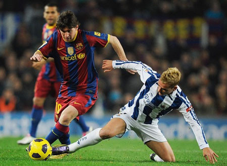 Messi lập cú đúp, Barca đại thắng Sociedad