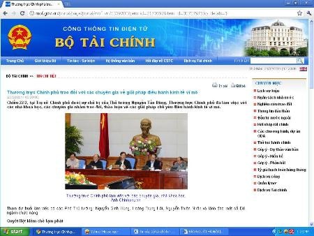 Bộ Tà i Chính: Ra mắt cổng thông tin điện tử­