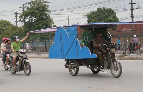 Những pha chở hà ng nguy hiểm của xe 3 bánh