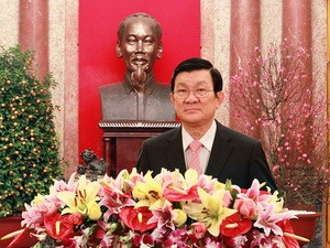 Chủ tịch nước Trương Tấn Sang chúc Tết Nhâm Thìn