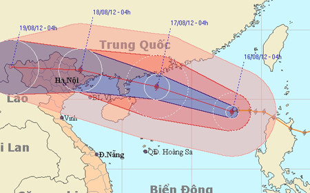 Chiửu tối nay bão ảnh hưởng trực tiếp đến Quảng Ninh- Hải Phòng