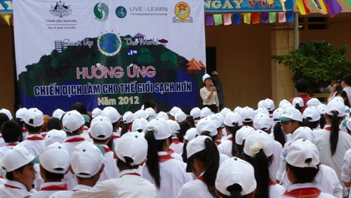 Trường tiểu học Xuân Thu, huyện Sóc Sơn với Chiến dịch Hãy là m cho Thế giới sạch hơn