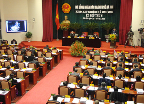Thông qua Nghị quyết vử giá các loại đất và  dự toán ngân sách TP Hà  Nội năm 2013 