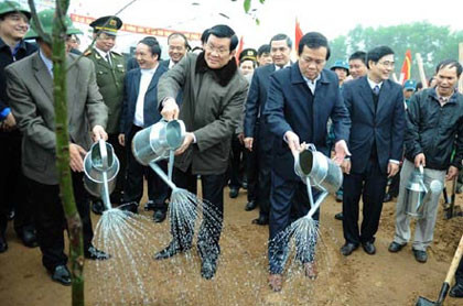 Chủ tịch nước phát động Tết trồng cây năm 2013