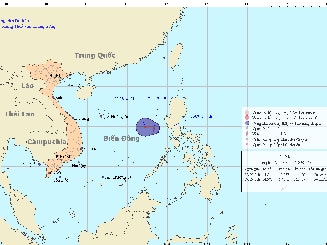 Không khí lạnh vử miửn Bắc, Biển Đông có áp thấp nhiệt đới