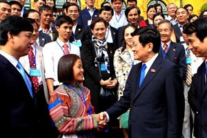 Chủ tịch nước Trương Tấn Sang gặp mặt các nhà  giáo tiêu biểu