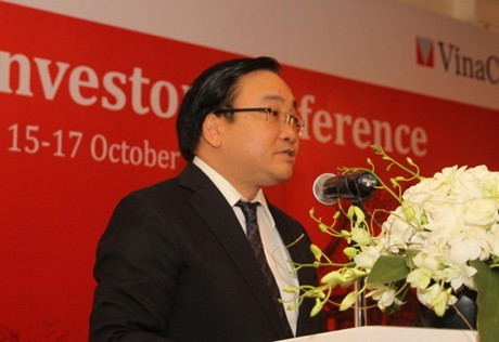 Phó Thủ tướng Hoà ng Trung Hải phát biểu tại Hội nghị thường niên các nhà  đầu tư 2014