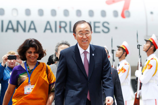 Tổng thư ký LHQ Ban Ki-Moon đaÌƒ đến Việt Nam