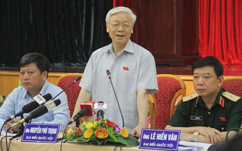 Tổng Bí thư chia sẻ với cử­ tri Hà  Nội vử chuyến thăm Mử¹