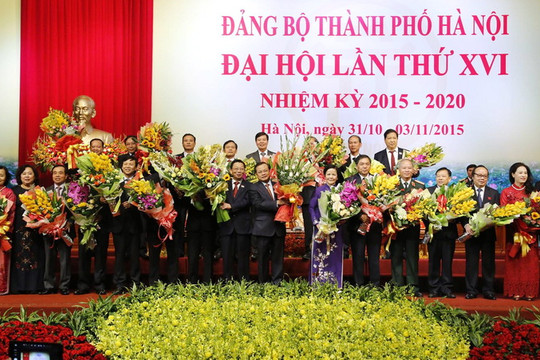 Bế mạc Đại hội đại biểu Đảng bộ Thà nh phố Hà  Nội lần thứ XVI (nhiệm kử³ 2015 - 2020) 