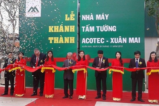 Khánh thà nh nhà  máy tấm tường Acotec Xuân Mai