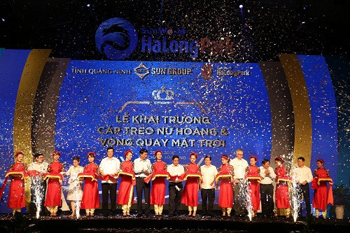 Khánh thà nh cáp treo nữ hoà ng 2 kỷ lục thế giới và  vòng quay mặt trời tại Quảng Ninh
