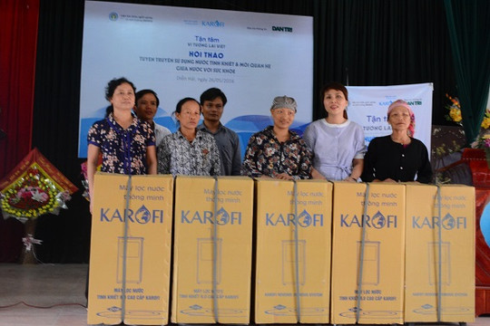 300 máy lọc nước Karofi được lắp đặt và  hoà n thiện tại các ngôi là ng ung thư