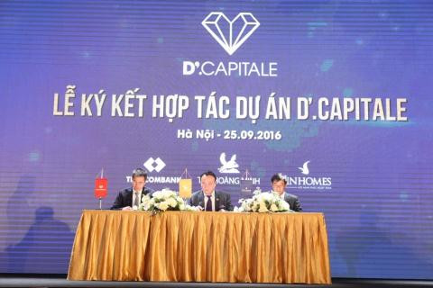 Tân Hoà ng Minh Group-Vingroup-Techcombank hợp tác triển khai dự án D™.Capitale