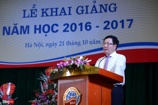 Phó Thủ tướng Phạm Bình Minh dự lễ khai giảng Học viện Ngoại giao