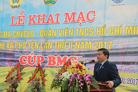 Thái Nguyên: Sôi động khai mạc giải bóng đá tranh cúp BMG 