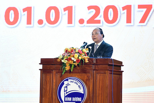 Thủ tướng Nguyễn Xuân Phúc dự lễ kỷ niệm Bình Dương 20 năm phát triển