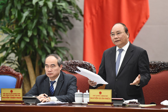Thủ tướng chủ trì Hội nghị liên tịch của Chính phủ và  Ủy ban Trung ương MTTQ Việt Nam