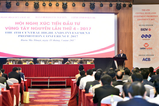 Thủ tướng Nguyễn Xuân Phúc dự Hội nghị xúc tiến đầu tư vùng Tây Nguyên