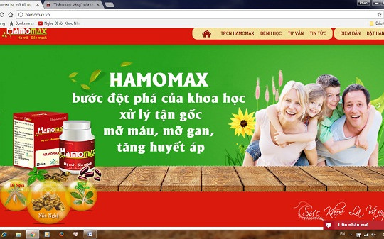 TPCN Hamomax quảng cáo như thần dược trong điửu trị, chữa bệnh mỡ máu?