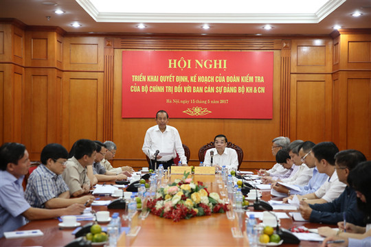Phó Thủ tướng Thường trực Trương Hòa Bình làm việc với Ban Cán sự Đảng Bộ Khoa học và Công nghệ