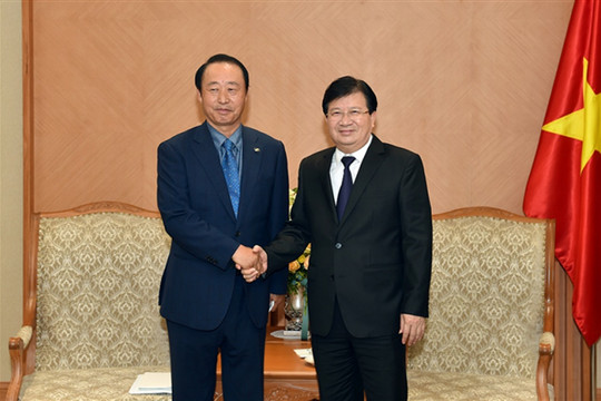 Phó Thủ tướng Trịnh Đình Dũng tiếp Tổng Giám đốc Công ty Điện lực Nam Hàn Quốc