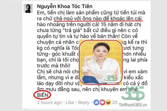 Đáp trả antifan bằng sự tức giận Tóc Tiên đang ám chỉ ai đây?