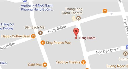 Phố Hàng Buồm, quận Hoàn Kiếm, Hà Nội.