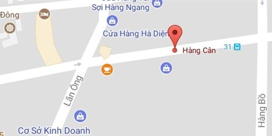 Phố Hàng Cân, quận Hoàn Kiếm, Hà Nội.