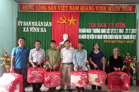 Phong trào đền ơn đáp nghĩa ở Vĩnh Hà